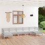 Garden furniture set 7 pieces solid white pine wood by vidaXL, Garden sets - Ref: Foro24-3083405, Price: 319,63 €, Discount: %