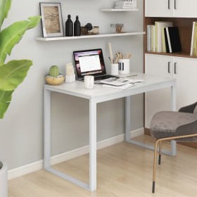 White chipboard computer desk 110x60x73 cm by vidaXL, Desks - Ref: Foro24-30197, Price: 116,84 €, Discount: %