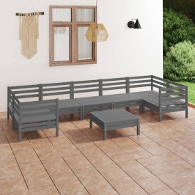 8-piece solid pine wood garden furniture set by vidaXL, Garden sets - Ref: Foro24-3083531, Price: 368,98 €, Discount: %