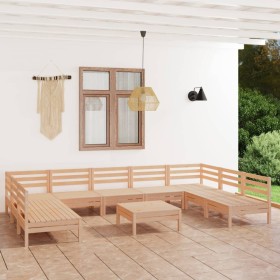 Gartenmöbel-Set 10-teilig aus massivem Kiefernholz von vidaXL, Gartensets - Ref: Foro24-3083419, Preis: 437,99 €, Rabatt: %