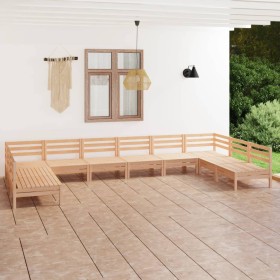 Garden furniture set 10 pieces solid pine wood by vidaXL, Garden sets - Ref: Foro24-3083424, Price: 438,99 €, Discount: %