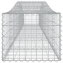 Gabion baskets 4 units, arched shape, iron, 400x50x40/60 cm by vidaXL, Pots and planters - Ref: Foro24-3145919, Price: 445,46...