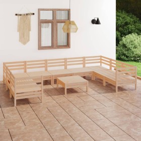 Gartenmöbel-Set 10-teilig aus massivem Kiefernholz von vidaXL, Gartensets - Ref: Foro24-3083539, Preis: 447,99 €, Rabatt: %