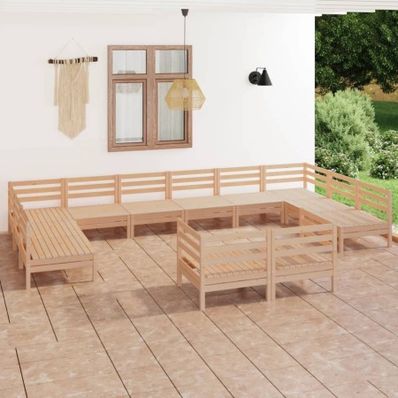 Gartenmöbel-Set 12-teilig aus massivem Kiefernholz von vidaXL, Gartensets - Ref: Foro24-3083494, Preis: 584,04 €, Rabatt: %