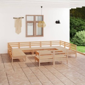 Gartenmöbel-Set 12-teilig aus massivem Kiefernholz von vidaXL, Gartensets - Ref: Foro24-3083449, Preis: 519,99 €, Rabatt: %