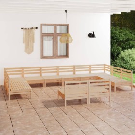 Gartenmöbel-Set 12-teilig aus massivem Kiefernholz von vidaXL, Gartensets - Ref: Foro24-3083454, Preis: 532,99 €, Rabatt: %