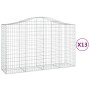 Gabionenkörbe 13 Stück Bogenform Eisen 200x50x120/140 cm von vidaXL, Töpfe und Pflanzgefäße - Ref: Foro24-3145672, Preis: 1,0...