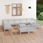 Garden furniture set 12 pieces solid white pine wood by vidaXL, Garden sets - Ref: Foro24-3083490, Price: 556,31 €, Discount: %