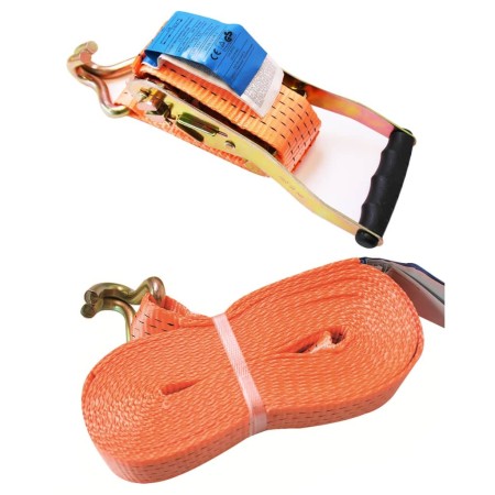 ProPlus Lashing strap with ratchet + 2 hooks 8 meters 5000kg by ProPlus, Tie down straps - Ref: Foro24-400031, Price: 28,99 €...