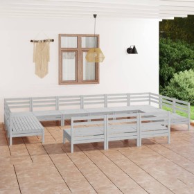 Garden furniture set 13 pieces solid white pine wood by vidaXL, Garden sets - Ref: Foro24-3083465, Price: 611,10 €, Discount: %