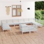 Gartenmöbel-Set 13-teilig aus massivem weißem Kiefernholz von vidaXL, Gartensets - Ref: Foro24-3083500, Preis: 641,76 €, Raba...