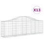 Gabion baskets 13 pcs arch shape iron 200x30x60/80 cm by vidaXL, Pots and planters - Ref: Foro24-3145399, Price: 959,24 €, Di...