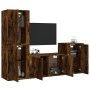 Set de muebles de TV 4 pzas madera contrachapada roble ahumado de vidaXL, Muebles TV - Ref: Foro24-3188611, Precio: 156,99 €,...