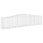 Gabion baskets 4 pcs arc shape iron 400x50x80/100 cm by vidaXL, Pots and planters - Ref: Foro24-3145945, Price: 588,75 €, Dis...