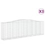 Gabionenkörbe 3 Stück Bogenform Eisen 400x50x120/140 cm von vidaXL, Töpfe und Pflanzgefäße - Ref: Foro24-3145970, Preis: 557,...