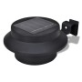 Set de lámparas solares de exterior para valla 6 piezas negro de vidaXL, Iluminación de exterior - Ref: Foro24-41180, Precio:...