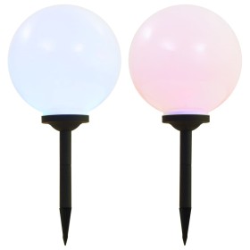 Outdoor spherical solar lamps 2 pcs RGB LED 30 cm by vidaXL, Outdoor lighting - Ref: Foro24-44459, Price: 71,16 €, Discount: %