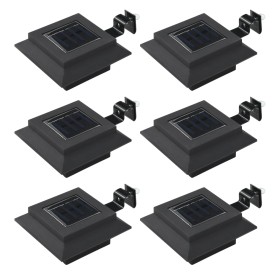 Square LED solar outdoor lamps 6 pcs 12 cm black by vidaXL, Outdoor lighting - Ref: Foro24-44468, Price: 41,66 €, Discount: %