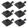 Lámparas solares de exterior LED cuadradas 6 uds 12 cm negro de vidaXL, Iluminación de exterior - Ref: Foro24-44468, Precio: ...