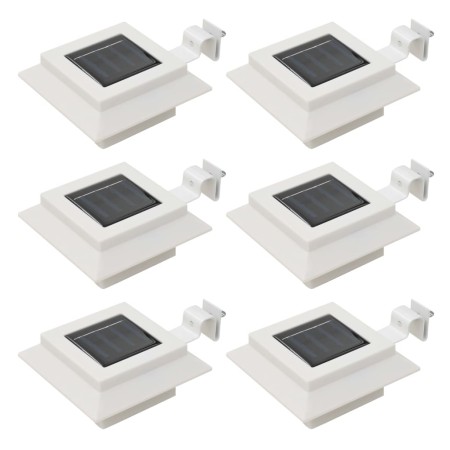 Square LED outdoor solar lamps 6 pcs 12 cm white by vidaXL, Outdoor lighting - Ref: Foro24-44469, Price: 41,99 €, Discount: %