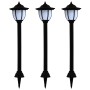 Outdoor LED solar lamps 3 units black by vidaXL, Outdoor lighting - Ref: Foro24-44471, Price: 35,99 €, Discount: %