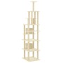 Cat scratching post with cream sisal posts 216 cm by vidaXL, Cat furniture - Ref: Foro24-171527, Price: 92,12 €, Discount: %