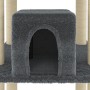 Rascador para gatos con postes de sisal gris oscuro 216 cm de vidaXL, Mobiliario para gatos - Ref: Foro24-171529, Precio: 80,...