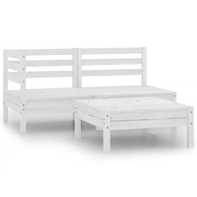 Garden furniture set 3 pieces solid white pine wood by vidaXL, Garden sets - Ref: Foro24-806598, Price: 151,38 €, Discount: %