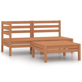 3-piece solid pine wood garden furniture set in honey brown. by vidaXL, Garden sets - Ref: Foro24-806600, Price: 159,85 €, Di...