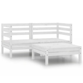 Garden furniture set 3 pieces solid white pine wood by vidaXL, Garden sets - Ref: Foro24-806603, Price: 154,67 €, Discount: %