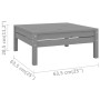 Garden furniture set 3 pieces solid gray pine wood by vidaXL, Garden sets - Ref: Foro24-806604, Price: 108,99 €, Discount: %