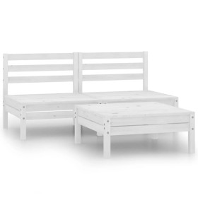 Garden furniture set 3 pieces solid white pine wood by vidaXL, Garden sets - Ref: Foro24-806613, Price: 109,99 €, Discount: %