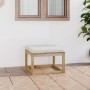 Garden footstool with green impregnated pine wood cushion by vidaXL, Modular outdoor sofas - Ref: Foro24-3064993, Price: 58,8...