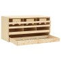 Chicken nesting box 3 compartments made of pine wood 72x33x38 cm by vidaXL, Egg incubators - Ref: Foro24-170654, Price: 58,42...