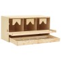 Chicken nesting box 3 compartments made of pine wood 72x33x38 cm by vidaXL, Egg incubators - Ref: Foro24-170654, Price: 58,42...