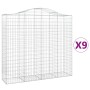 Gabionenkörbe 9 Stück Bogenform Eisen 200x50x180/200 cm von vidaXL, Töpfe und Pflanzgefäße - Ref: Foro24-3145731, Preis: 1,00...