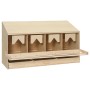 Chicken nesting box with 4 pine wood compartments 106x40x59cm by vidaXL, Egg incubators - Ref: Foro24-170657, Price: 88,81 €,...