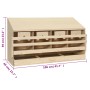 Chicken nesting box with 4 pine wood compartments 106x40x59cm by vidaXL, Egg incubators - Ref: Foro24-170657, Price: 88,81 €,...