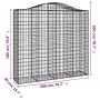 Gabion baskets 9 pcs arch shape iron 200x50x180/200 cm by vidaXL, Pots and planters - Ref: Foro24-3145731, Price: 1,00 €, Dis...