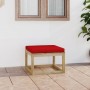 Garden footstool with green impregnated pine wood cushion by vidaXL, Modular outdoor sofas - Ref: Foro24-3065113, Price: 58,9...