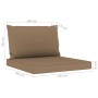 3-piece garden furniture set with taupe gray cushions by vidaXL, Garden sets - Ref: Foro24-3065176, Price: 179,31 €, Discount: %