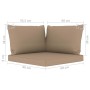 3-Sitzer-Gartensofa mit taupegrauen Kissen von vidaXL, Gartensets - Ref: Foro24-3065175, Preis: 213,52 €, Rabatt: %