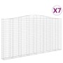 Gabionenkörbe 7 Stück Bogenform Eisen 400x30x200/220 cm von vidaXL, Töpfe und Pflanzgefäße - Ref: Foro24-3145896, Preis: 1,00...