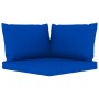 3-seater garden sofa with blue cushions by vidaXL, Garden sets - Ref: Foro24-3065235, Price: 173,97 €, Discount: %