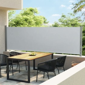 Ausziehbare Seitenmarkise für Terrasse grau 140x600 cm von vidaXL, Sonnenschirme - Ref: Foro24-313373, Preis: 82,99 €, Rabatt: %