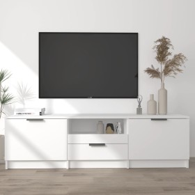 White plywood TV cabinet 140x35x40 cm by vidaXL, TV Furniture - Ref: Foro24-811448, Price: 94,37 €, Discount: %