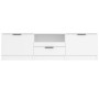 Weißer TV-Schrank aus Sperrholz, 140 x 35 x 40 cm von vidaXL, TV-Möbel - Ref: Foro24-811448, Preis: 81,78 €, Rabatt: %