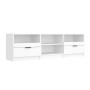 Weißer TV-Schrank aus Sperrholz, 150 x 33,5 x 45 cm von vidaXL, TV-Möbel - Ref: Foro24-811457, Preis: 90,64 €, Rabatt: %