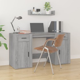 Sonoma gray plywood desk with cabinet by vidaXL, Desks - Ref: Foro24-3185437, Price: 172,99 €, Discount: %