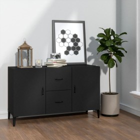 Black engineered wood sideboard 100x36x60 cm by vidaXL, Sideboards - Ref: Foro24-812520, Price: 92,37 €, Discount: %